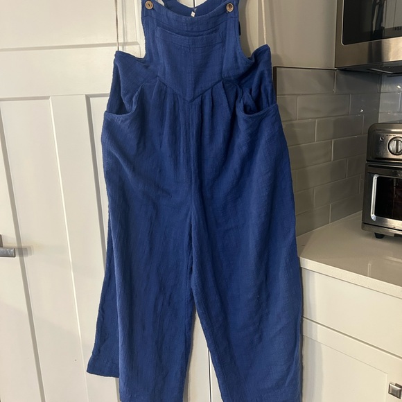 Free-est Sun-Drenched Overall in True Blue size small - Picture 4 of 12